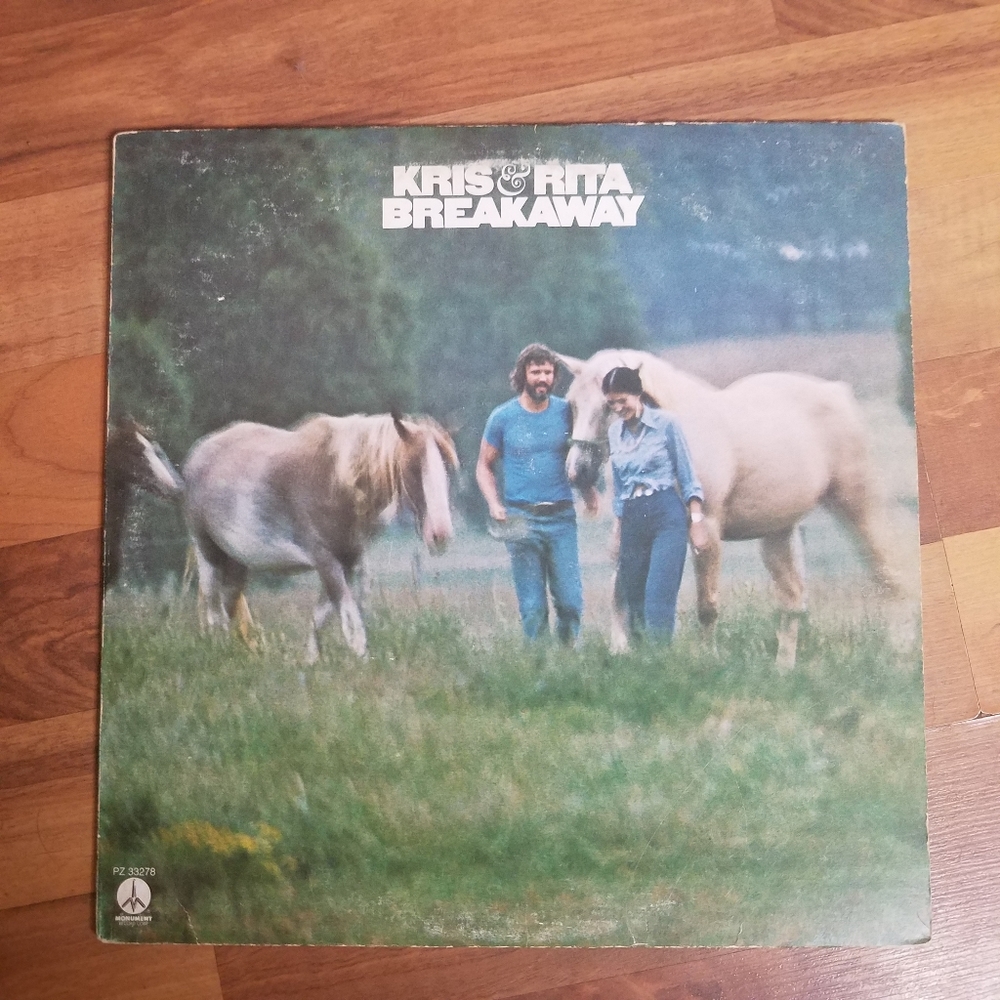 Kris and Rita Break Away CBS RECORDS 1974 vinyl records lp tub6